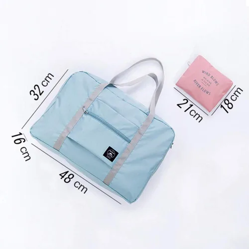 Miniatura 2 de Bolsa de viaje plegable, almacenamiento de equipaje para deportes, gimnasio, resistente al agua, lona de nailon para hombres, mujeres, 32 litros
