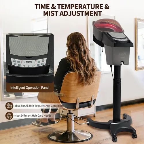 Miniatura 4 de Máquina profesional de vapor de pelo de salón, 700 W profesional acondicionador profundo vapor de cabello, ozono cuidado del cabello spa vapor