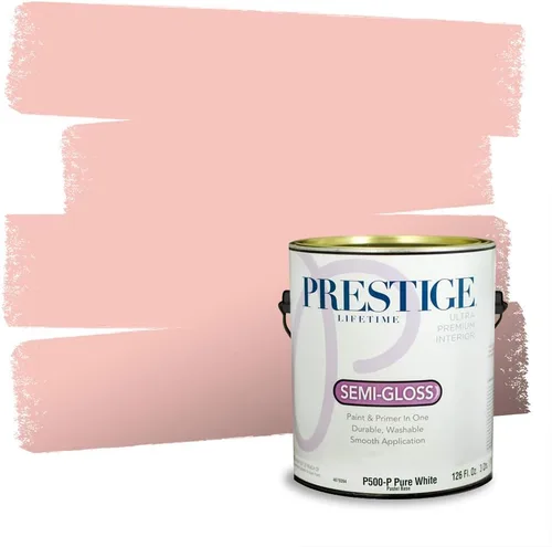 Miniatura 781 de Prestige Paints Pintura exterior e imprimación en uno, 1 galón, plano, coincidencia comparable de Valspar* Amber Rose*