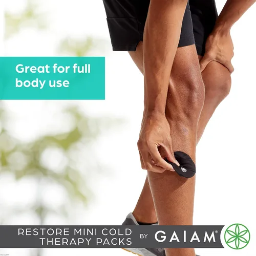 Miniatura 4 de Gaiam - Mini bolsas de hielo para terapia de frío para lesiones, recuperación después del entrenamiento y alivio del dolor, incluye 2 paquetes