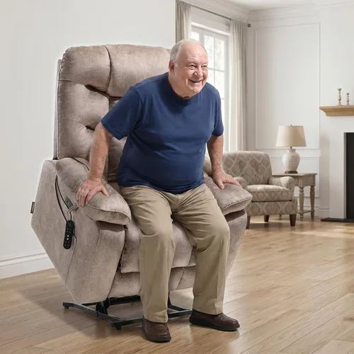 Miniatura 5 de EONIX Silla reclinable elevadora eléctrica de gran tamaño para personas grandes y altas, reclinable extra ancha con calor y masaje, silla elevadora