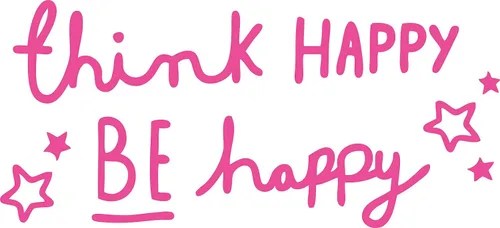 Miniatura 4 de Decaltor Think Happy Be Happy - Calcomanía para pared, con texto en inglés "Think Happy Be Happy" (texto en inglés) con texto en inglés "Think Happy
