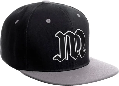 Miniatura 1428 de Daxton Gorra clásica con visera de billete plano con letras del alfabeto inglés antiguo de la A a la Z