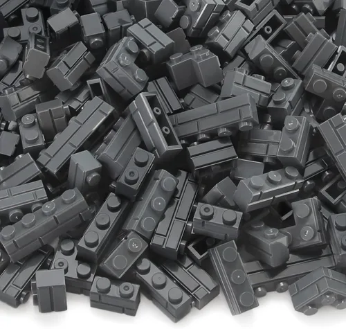 Miniatura 5 de Juego de ladrillos de perfil de mampostería a granel de 260 piezas de bloques de construcción para pared de construcción de casas, piezas MOC