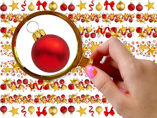 Pegatinas de uñas (5 hojas) FLONZNAIL rojo y dorado decoraciones de Navidad decoración de uñas pegatinas de estilo vintage