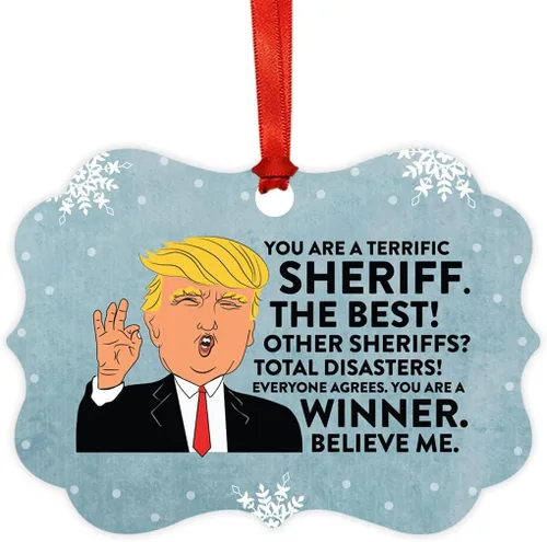 Miniatura 30 de Andaz Press Presidente Donald Trump Fancy Frame Recuerdo Adorno de Navidad Regalo de broma Ejecutivo de Cuenta, 1 paquete, Divertidas Ideas
