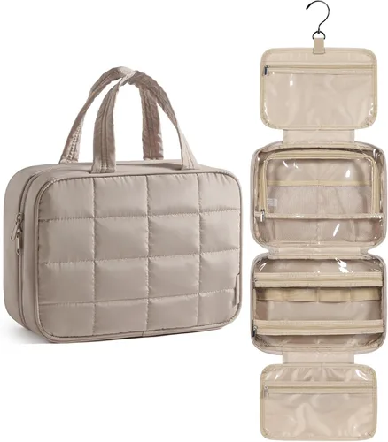 Miniatura 11 de Bolsa de viaje para artículos de aseo personal BAGSMART con organizador para joyas, bolsa de viaje colgante para artículos de tocador, organizador