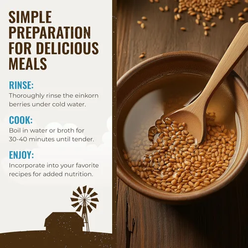 Miniatura 5 de Grand Teton Ancient Grains - Bayas de Einkorn 100% orgánicas, Farro Piccolo de grado alimenticio de primera calidad, para moler en harina, hornear