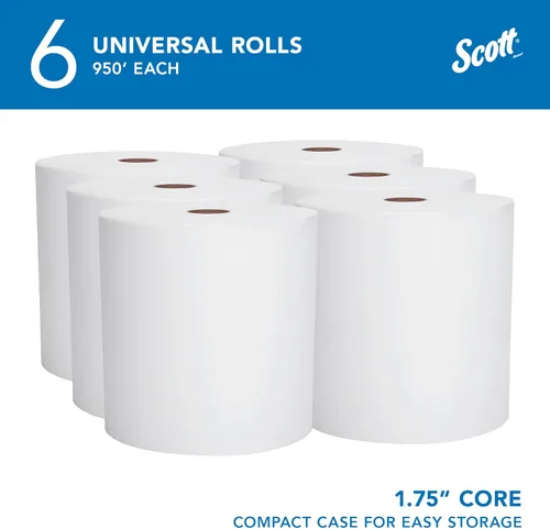 Miniatura 2 de Scott Professional Essential - Toallas de papel de rollo duro universales de alta capacidad, a granel (02000), enrollado duro núcleo de 1.75