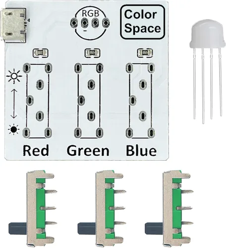 Miniatura 2 de Kit de práctica de soldadura DIY Junta de entrenamiento de electrónica de aprendizaje de práctica RGB