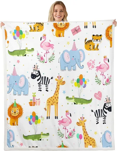 Miniatura 11 de Erosebridal - Mantas de bebé unisex para niños y niñas, mantas de guardería de animales de granja de minky 40x50, manta sherpa con diseño de tractor