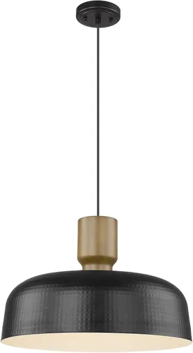 Luces Colgantes de Estilo Rústico, Lámparas Colgantes Ajustables con Pantalla de Metal Martillado, Iluminación Colgante de 18.1 Pulgadas para Isla