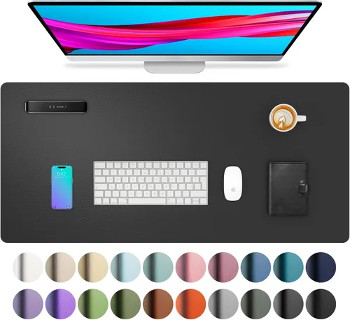 Miniatura 221 de Aothia - Protector de escritorio de cuero sintético, base para mouse, superficie antideslizante e impermeable para escribir y para laptop