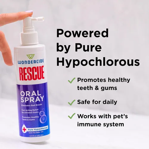 Miniatura 6 de Wondercide Rescue - Spray oral para perros y gatos – Refresca el aliento, calma las encías, cuidado dental diario sin alcohol con hipocloroso puro