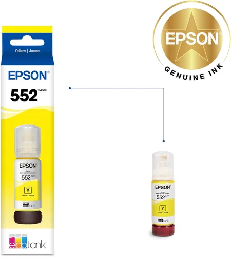 Miniatura 2 de Epson 552 EcoTank Ink Botella de capacidad ultra alta amarilla (T552420-S) Funciona con ET-8500, 8550
