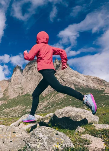 Miniatura 3 de BALEAF Chaqueta impermeable para mujer, rompevientos para correr, ciclismo, plegable, reflectante, ligera, con capucha