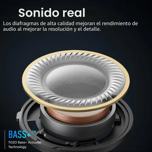 Miniatura 9 de TOZO Auriculares inalámbricos A1 Bluetooth 5.3 de peso ligero en el oído IPX5 Auriculares impermeables 2 micrófonos para llamadas AI, auriculares