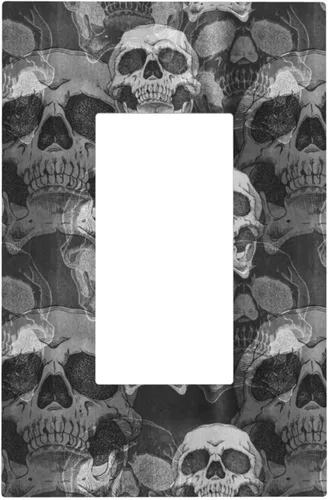 Miniatura 103 de Placa de receptáculo para interruptor basculante de una sola banda, 1 banda Decora GFCI Starry Night Painting Placa decorativa de pared