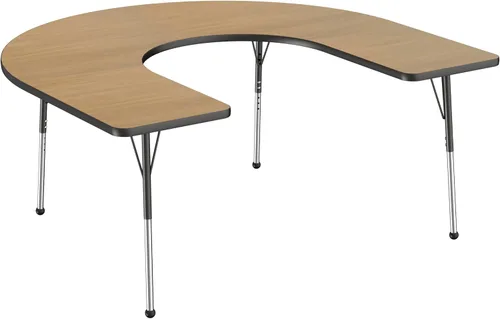 Miniatura 82 de FDP Clover Mesa de Actividades Escolar y de Oficina (48 x 48 pulgadas), patas estándar con deslizadores giratorios para entornos de asientos