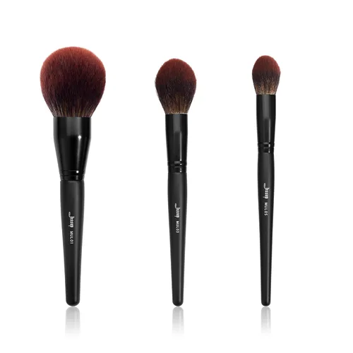 Miniatura 11 de Jessup Juego de brochas de maquillaje veganas con corrector en polvo, sombra de ojos, brocha para delineador de ojos, 16 piezas, cepillo cosmético