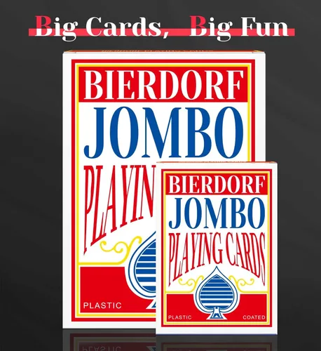 Miniatura 3 de BIERDORF Cartas de Juego Jumbo de 5 x 7 Pulgadas Baraja de Cartas Juegos de Cartas Grandes para Familias Decoraciones de Fiesta Temática de Casino