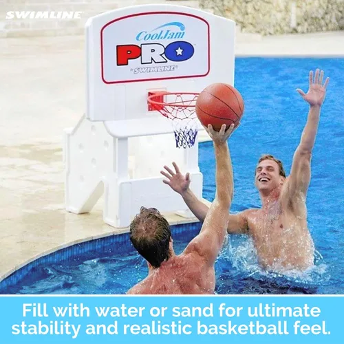 Miniatura 4 de Tablero de baloncesto, cesta Cool Jam Pro, Blanco Juego de baloncesto junto a la piscina (Premium)