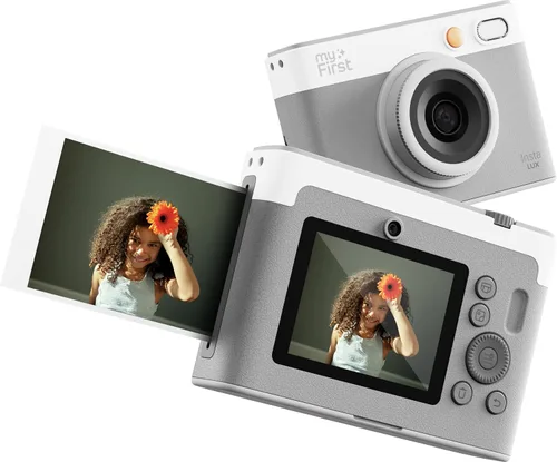 Nueva Cámara myFirst Insta Lux - Cámara Digital de Impresión Instantánea a Todo Color, Impresora Fotográfica Móvil, Idea de Regalo de Cumpleaños de