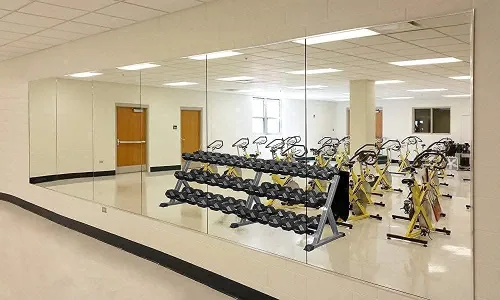 Miniatura 8 de H&A Espejos de pared para gimnasio en casa, espejos de gimnasio para gimnasio en casa, espejos de entrenamiento con borde pulido plano, espejo