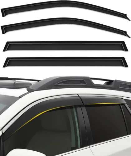 ROADFAR Se adapta a 2001-2007 para TOYOTA Highlander Viseras de ventana de montaje exterior Deflector protector de lluvia Juego de 4 piezas