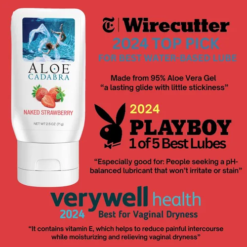 Miniatura 2 de Aloe Cadabra Lubricante personal con sabor e hidratante vaginal, lubricante orgánico de aloe comestible para hombres, mujeres y parejas, no mancha
