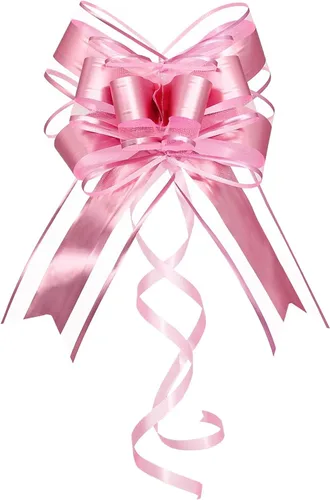 WEWILUCK Lazos de regalo para regalos, lazos rosas para envolver regalos, lazos de regalo con cinta para bodas, despedidas de soltera y decoración