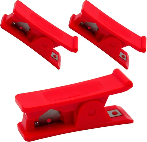 Miniatura 7 de Litoexpe 3 piezas de cortador de tubos de plástico PTFE, cortador de tubo rojo, cortador de manguera de tubo cuadrado para tubo de nailon PVC PU