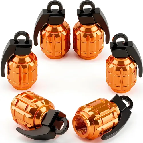 Miniatura 28 de 4 piezas tapas de vástago de válvula de neumático estilo bola 8, cubiertas universales de vástago de válvula de neumático con núcleo de cobre a