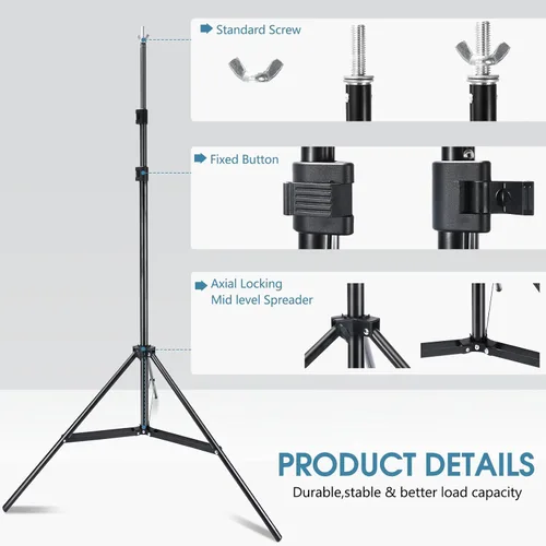 Miniatura 2 de Kit de sistema de soporte de fondo ajustable para estudio fotográfico, 10 x 7 pies (ancho x alto), con bolsa de transporte