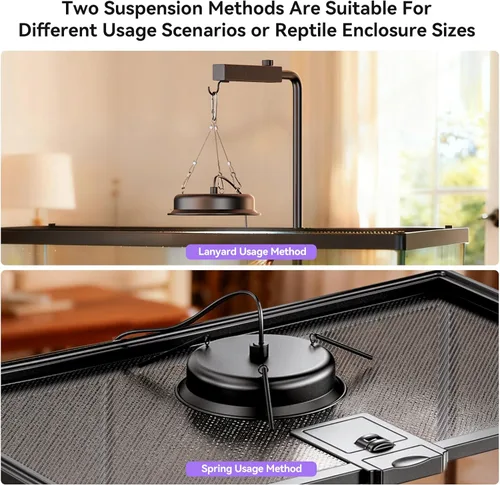 Miniatura 2 de Luz UVB para reptiles, lámpara de reptiles TFNN con temporizador de 3-6-12 ciclos y 3 brillos, lámpara UVA UVB de espectro completo para tortugas