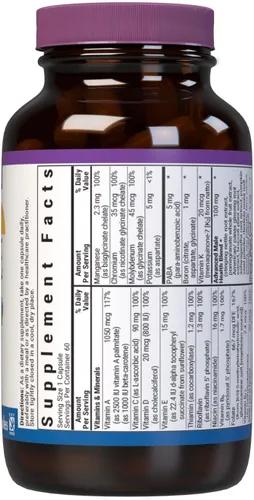 Miniatura 2 de Bluebonnet Nutrition - Cápsula vegetal para hombre, alimentos integrales múltiples, K2, orgánico, energía, vitalidad, sin OMG, sin gluten, soja
