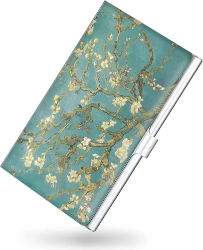 Portafolios de Tarjetas de Visita, Impresión en Color para Hombres y Mujeres, Portafolios de Tarjetas de Negocios Ultradelgados de Metal, Árbol de