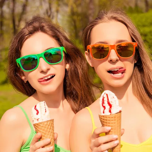 Miniatura 54 de Suministros para regalos de fiesta de colores neón Paquete de 8 gafas de sol unisex