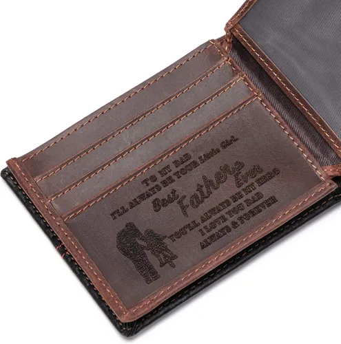 Miniatura 2 de Cartera de cuero grabada personalizada para papá hijo marido novio cumpleaños día del padre San Valentín Navidad aniversario graduación boda regalo