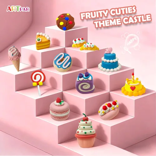 Miniatura 8 de ARTPAR Plastilina de Secado al Aire para Niños, Kit de Arcilla para Modelar, Set de Escultura Model Magic, Ultra Ligera y Suave, Segura No Pegajosa
