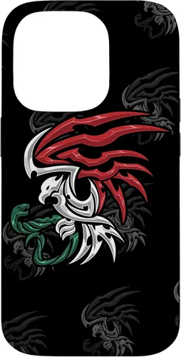 Miniatura 16 de iPhone 13 Bandera de México - Funda estilo tribal del escudo de armas mexicano