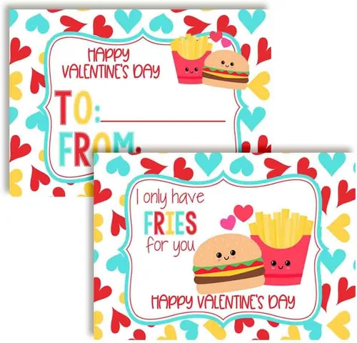 Miniatura 15 de AmandaCreation - Tarjetas para el día de San Valentín con chispas de chocolate con chispas de chocolate para regalar a amigos y compañeros de clase