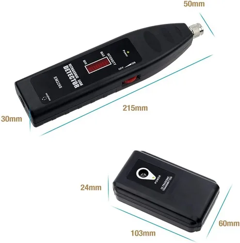 Miniatura 8 de allsun Pro Detector de Fugas Ultrasónico Transmisor Localizador de Ruidos Auto, Estetoscopio Electrónico Monitor de Ruidos de Máquinas HVAC