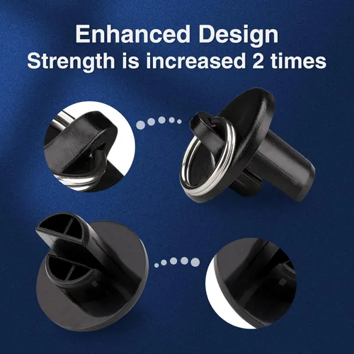 Miniatura 2 de Tapa de extremo con anillo, resistente a la intemperie, para persianas enrollables Coolaroo, para exteriores, persianas enrollables (negro, 1 par)