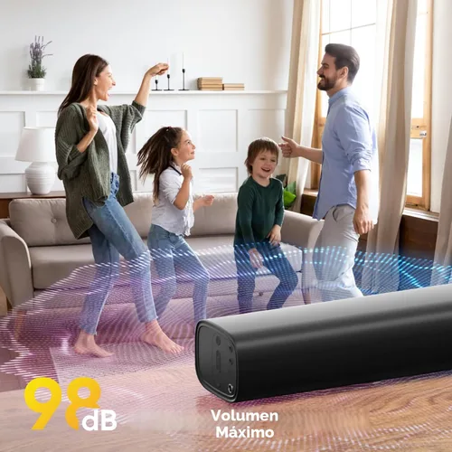 Miniatura 3 de RIOWOIS Barra de Sonido para Smart TV, Barra de Sonido para TV con Reflector de Graves y Fácil Configuración, Sistema de Sonido Envolvente de Audio