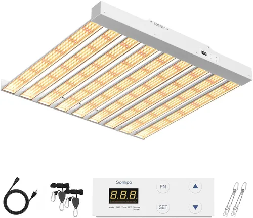Miniatura 12 de 2024 Nuevo SPF2000 PRO Luz LED de 200W para Cultivo 3x3 pies de Cobertura con Temporizador y Atenuador para Plantas de Interior en Fase Vegetativa