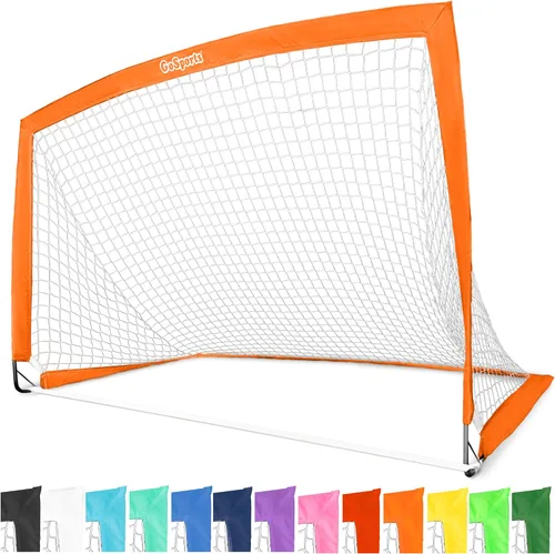 Miniatura 12 de GoSports - Arcos de fútbol portátiles para niños, 13 opciones de color, elige 4 x 3 pies o 6 x 4 pies, redes desplegables de tono de equipo para Rojo