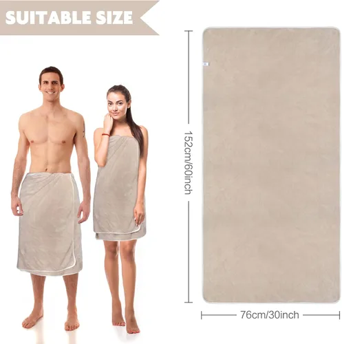 Miniatura 2 de KinHwa Toalla de baño de microfibra grande, toalla de baño absorbente, toallas de baño suaves, tamaño grande para mujeres y hombres, ideal para spa