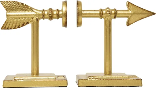 Miniatura 13 de Creative Co-Op Sujetalibros de hierro fundido en forma de flecha de bronce (juego de 2 piezas)