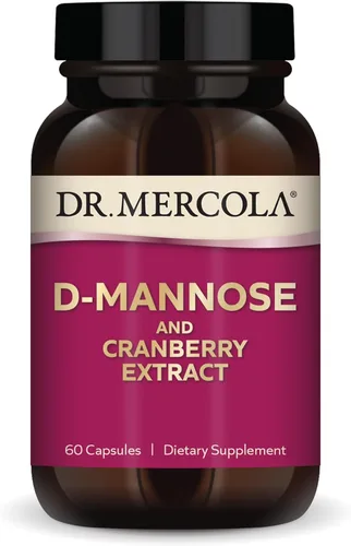 Dr. Mercola D-manosa y extracto de arándano, 1,000 mg de D-manosa y 400 mg de arándano por porción, suplemento para la salud del tracto urinario,